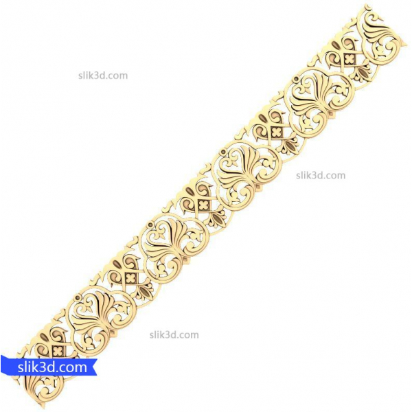 Baroque Elegance Border 3D STL Model for CNC Baroque Elegance Border 3D STL Model for CNC
