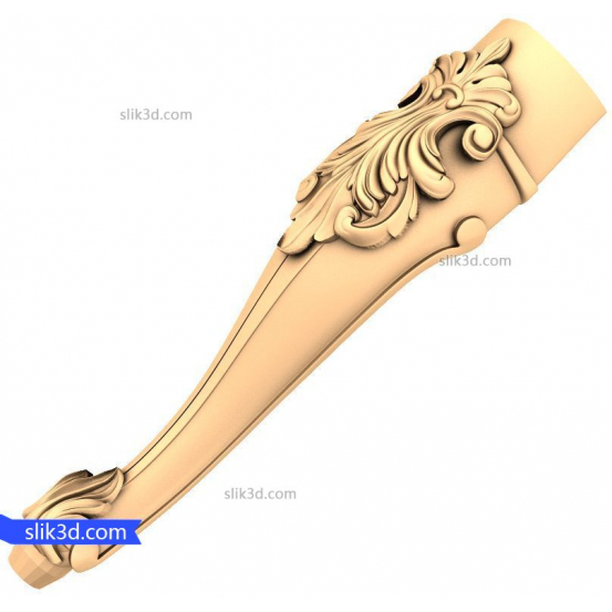 Elegance Embellished Furniture Leg 3D STL Model