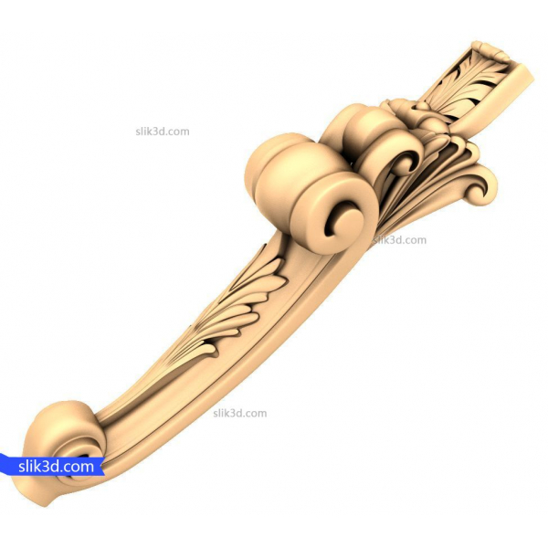 Modelo 3D STL de alça Regal Elegance para CNC Modelo 3D STL de alça Regal Elegance para CNC