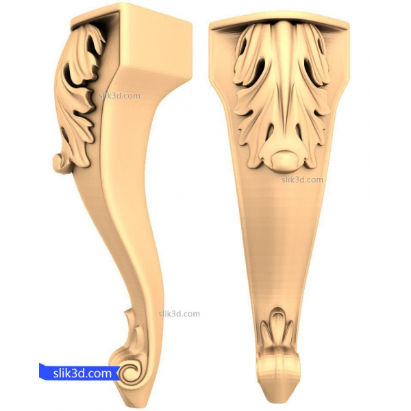 Elegantes Acanthus-Möbelbein 3D-Modell Elegantes Acanthus-Möbelbein 3D-Modell