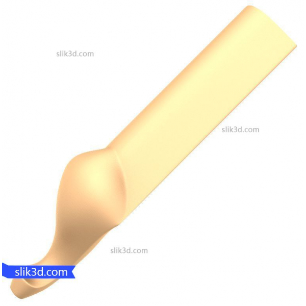 Elegant Handle Segment 3D Model for CNC and 3D Printing