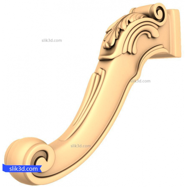 Modello 3D STL per staffa barocca per CNC Modello 3D STL per staffa barocca per CNC