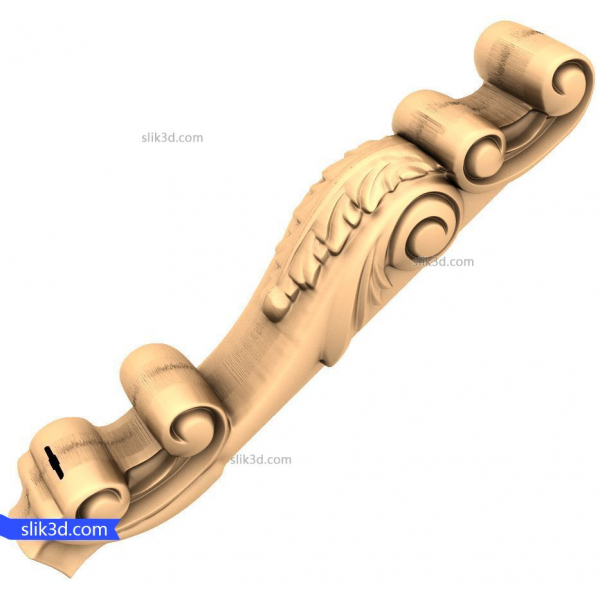 Modello 3D di Scroll Acanthus Mensola per CNC e stampa 3D