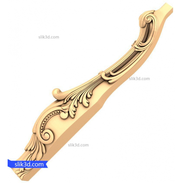 Verzierter Acanthus-Griff 3D-Modell für CNC Verzierter Acanthus-Griff 3D-Modell für CNC