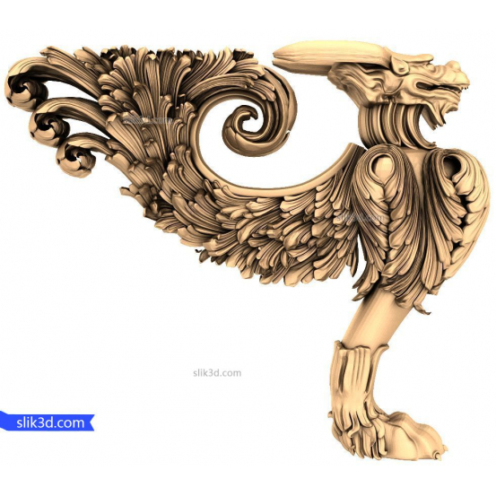 Majestic Griffin Enchantment - Exquisite 3D STL Model for CNC