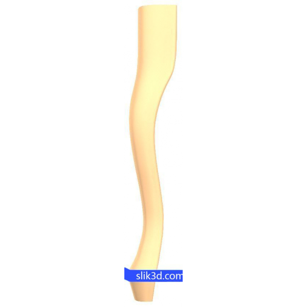 Elegant Serpentine Leg 3D Model for CNC Machining