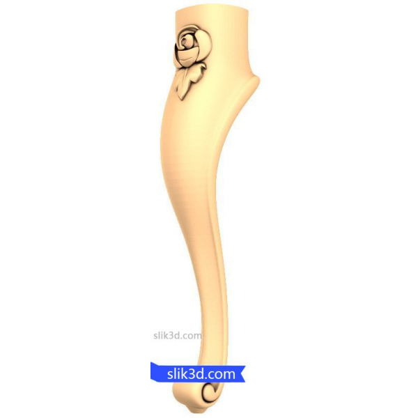 Rose Elegance Møbelben 3D STL Model til CNC Rose Elegance Møbelben 3D STL Model til CNC