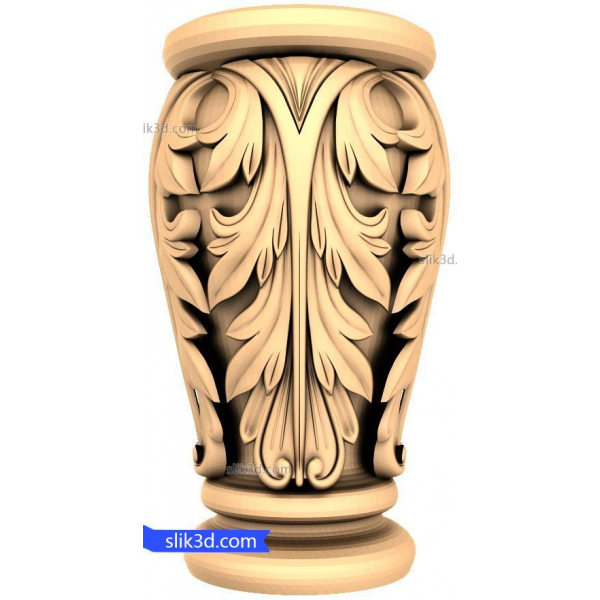 แจกันอะแคนทัสประดับลวดลาย 3D STL สำหรับเครื่อง CNC แจกันอะแคนทัสประดับลวดลาย 3D STL สำหรับเครื่อง CNC