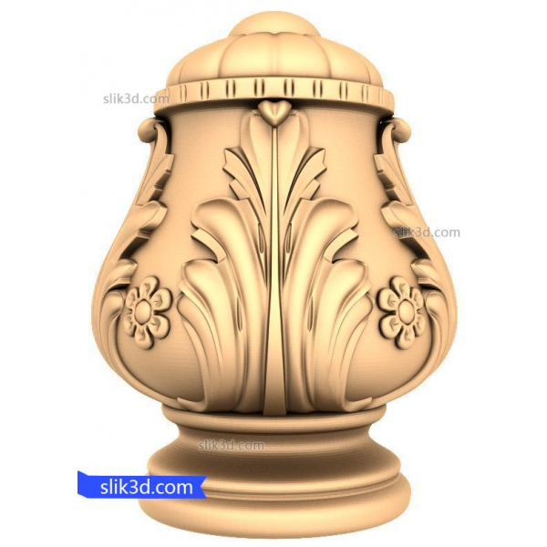 Modello 3D STL di vaso d'acanto barocco