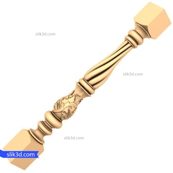 ความสง่างามในความสมดุล - แบบจำลองราวบันได 3 มิติสำหรับ CNC ความสง่างามในความสมดุล - แบบจำลองราวบันได 3 มิติสำหรับ CNC