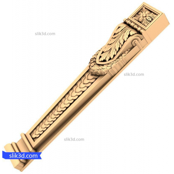 Elegantní dekorativní panel Acanthus 3D model STL