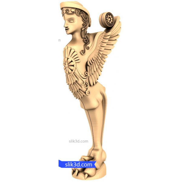 Winged Victory of Creative Endeavors - Premium 3D-model til CNC Winged Victory of Creative Endeavors - Premium 3D-model til CNC