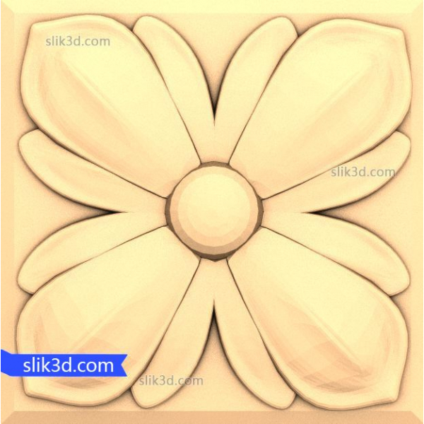 Blooming Elegance 3D STL-model til CNC-træbearbejdning