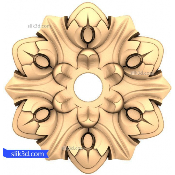 Květinová Elegance Rosette 3D Model Květinová Elegance Rosette 3D Model