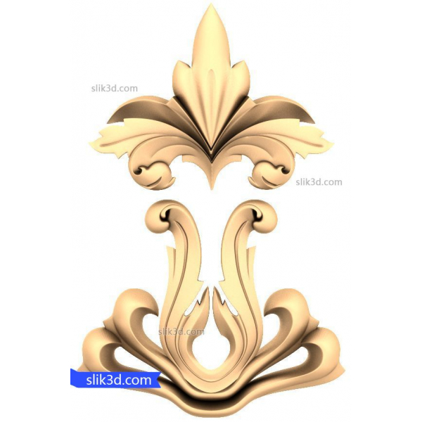 Baroque Elegance Decor Element 3D Model for CNC Baroque Elegance Decor Element 3D Model for CNC