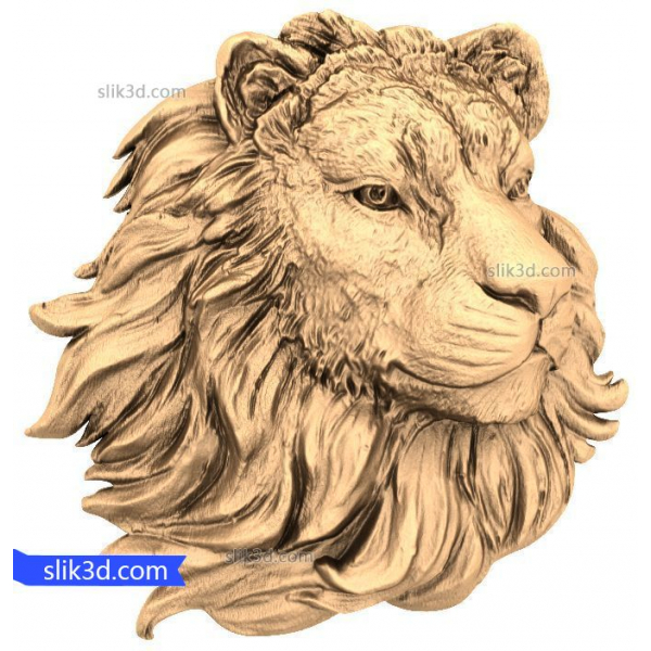 Majestic Lion Head 3D STL Model for CNC and 3D Printing