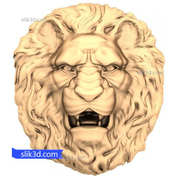 Majestic Lion's Roar 3D STL Model for CNC