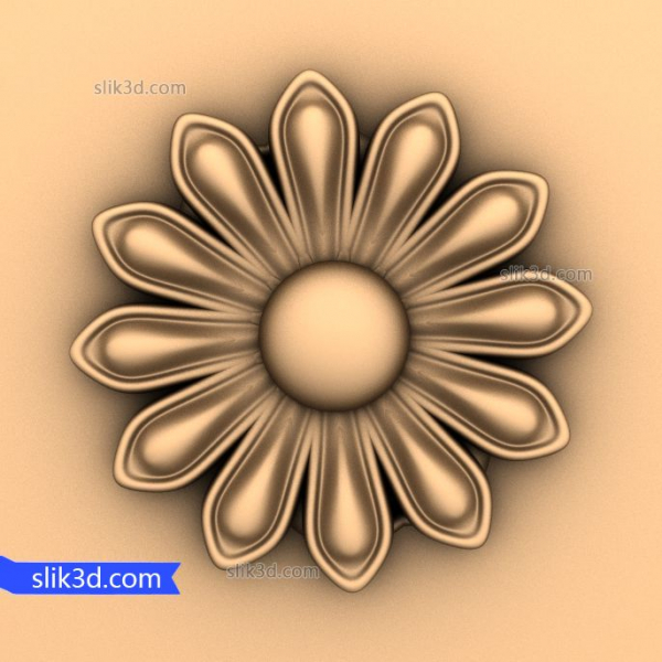 Sunburst Petal 3D Model for CNC Sunburst Petal 3D Model for CNC
