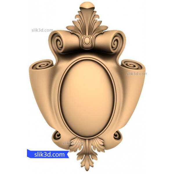 Baroque Elegance Frame 3D STL Model for CNC