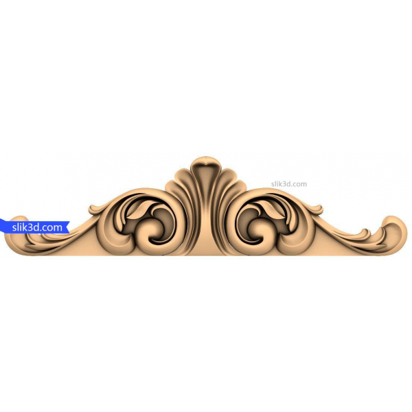 Ornate Flourish Relief - 3D STL Model kwa CNC Ruta Ornate Flourish Relief - 3D STL Model kwa CNC Ruta