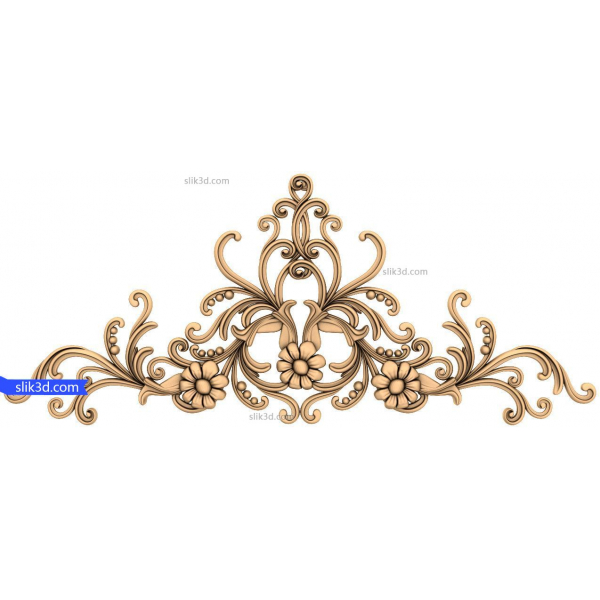 Floral Elegance 3D STL Model for CNC