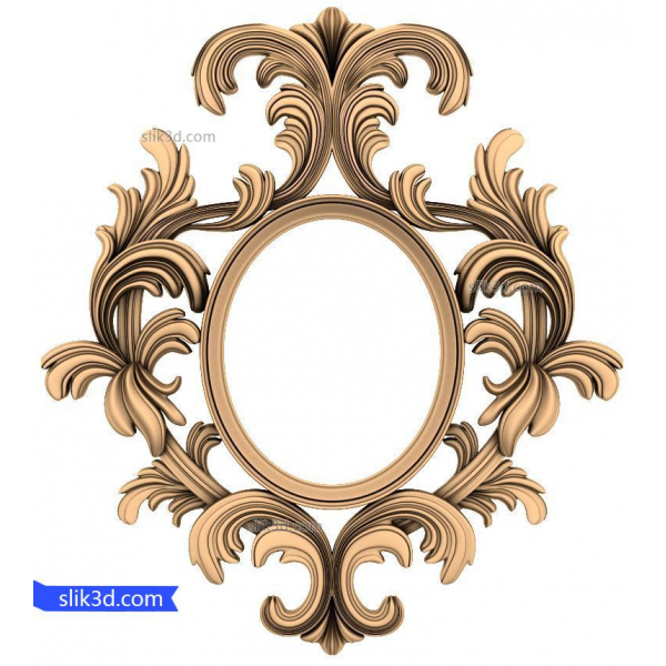 Baroque Elegance Frame 3D STL Model for CNC and 3D Printing Baroque Elegance Frame 3D STL Model for CNC and 3D Printing