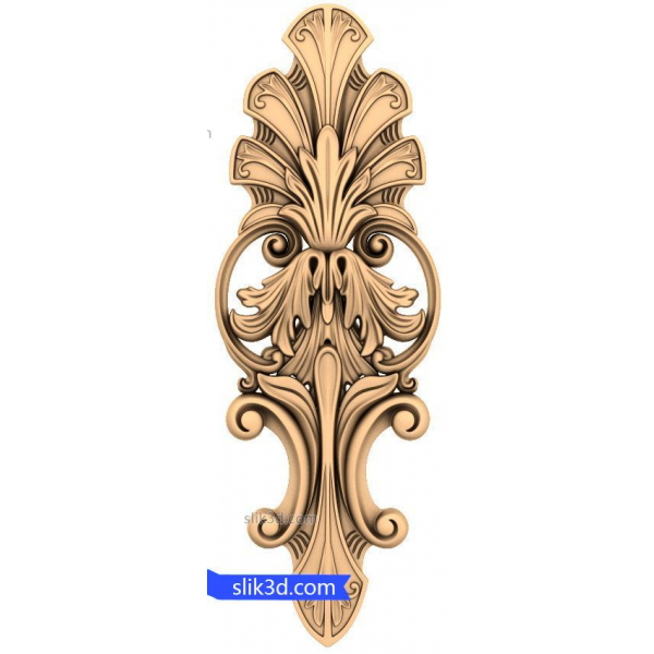 Majestic Acanthus Ornament 3D STL Model til CNC og 3D print Majestic Acanthus Ornament 3D STL Model til CNC og 3D print