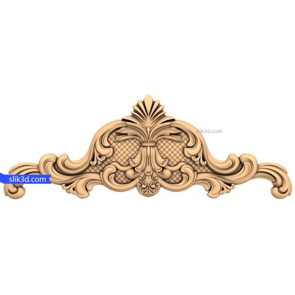 مزین باروک Crest 3D STL مدل مزین باروک Crest 3D STL مدل