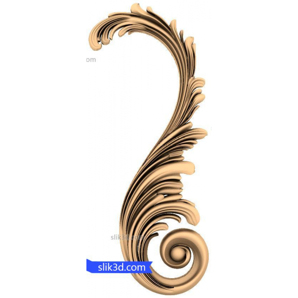 Modello 3D barocco per CNC