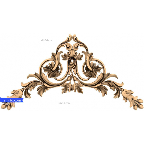 Baroque Flourish 3D Decor Model Baroque Flourish 3D Decor Model