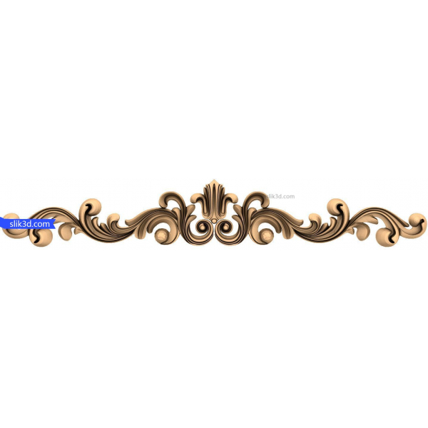 Barocke Eleganz 3D Dekor Panel STL Modell für CNC