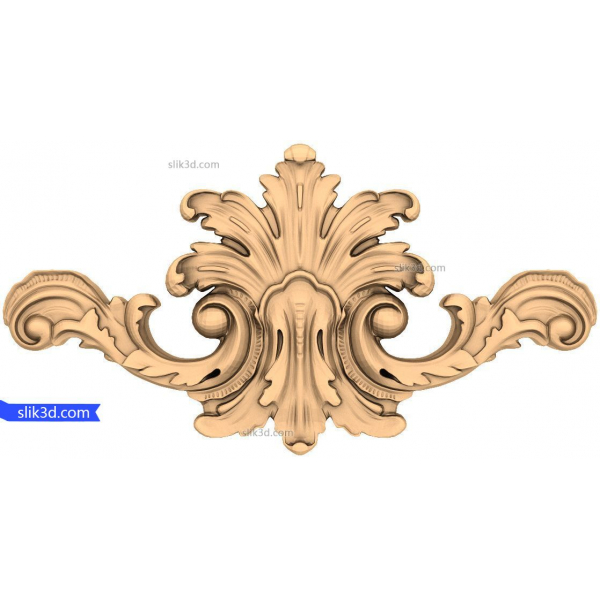 3D Decorative Panel Floral Flourish STL Model 3D Decorative Panel Floral Flourish STL Model