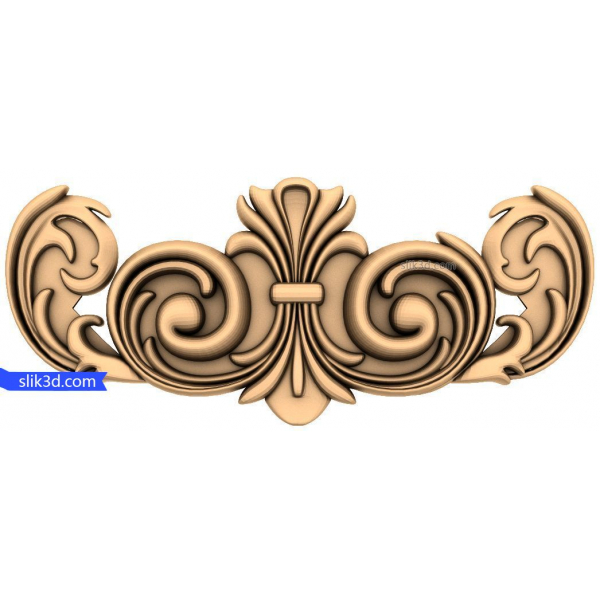 Dekorativní 3D model Regal Scroll pro CNC Dekorativní 3D model Regal Scroll pro CNC