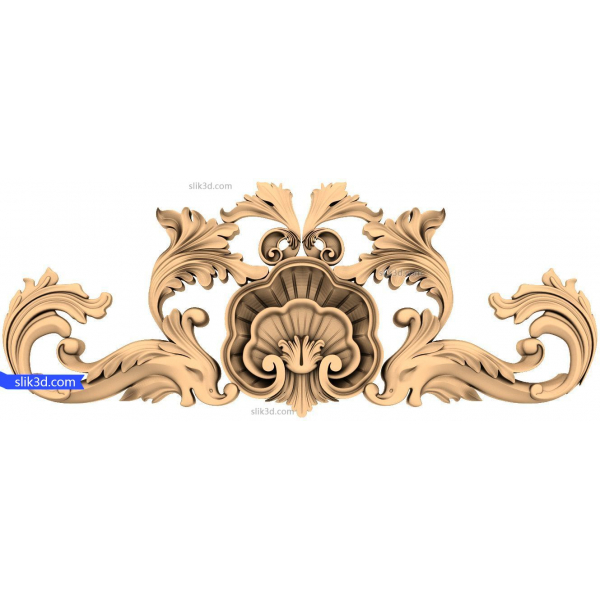 Baroque Elegance 3D STL Model for CNC Carving Baroque Elegance 3D STL Model for CNC Carving