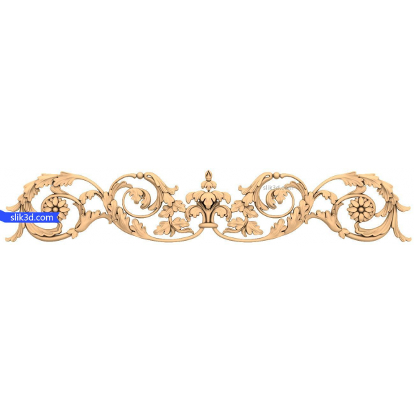 Baroque Elegance Ornament 3D STL Model for CNC Baroque Elegance Ornament 3D STL Model for CNC