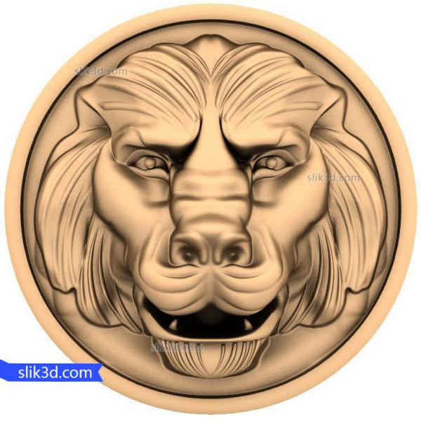 Lion's Fierce Gaze 3D STL-model til CNC Lion's Fierce Gaze 3D STL-model til CNC