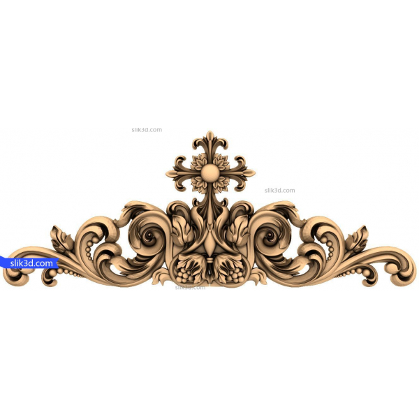 Ornate Flourish Crest 3D STL Model til CNC Ornate Flourish Crest 3D STL Model til CNC