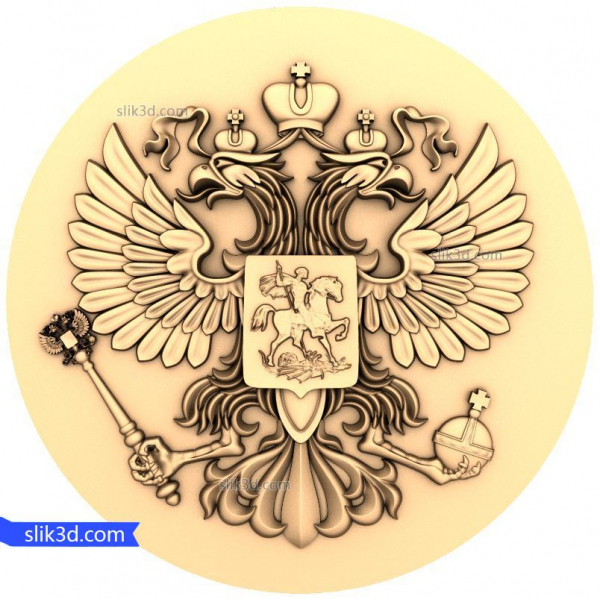 Russisk dobbelthovedet ørneemblem 3D STL-model til CNC Russisk dobbelthovedet ørneemblem 3D STL-model til CNC