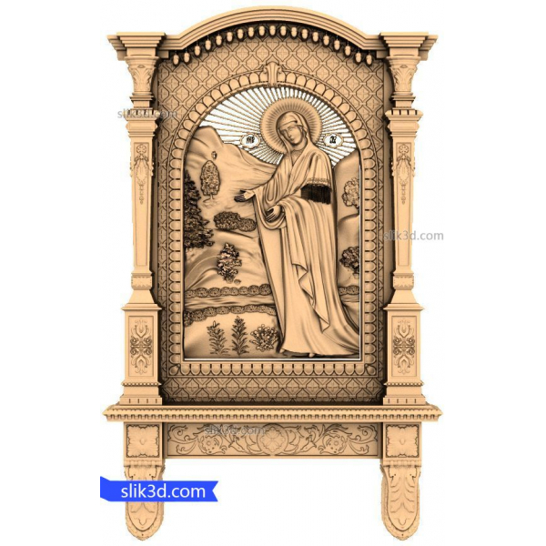 Holy Virgin Relief 3D-model til CNC