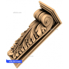 Klassischer Konsolenstein mit Spiralmuster
