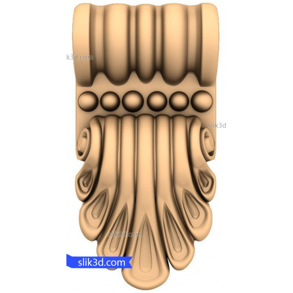 Klassischer Acanthus-Konsolen-3D-STL-Modell für CNC