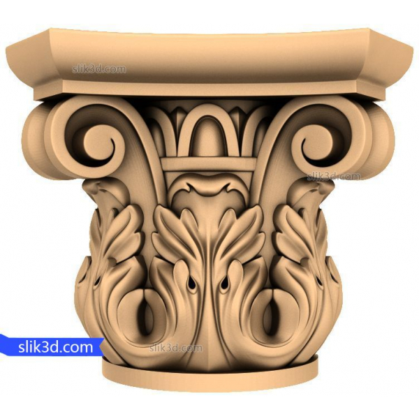 Elegant Corinthian Capital Design for CNC Elegant Corinthian Capital Design for CNC
