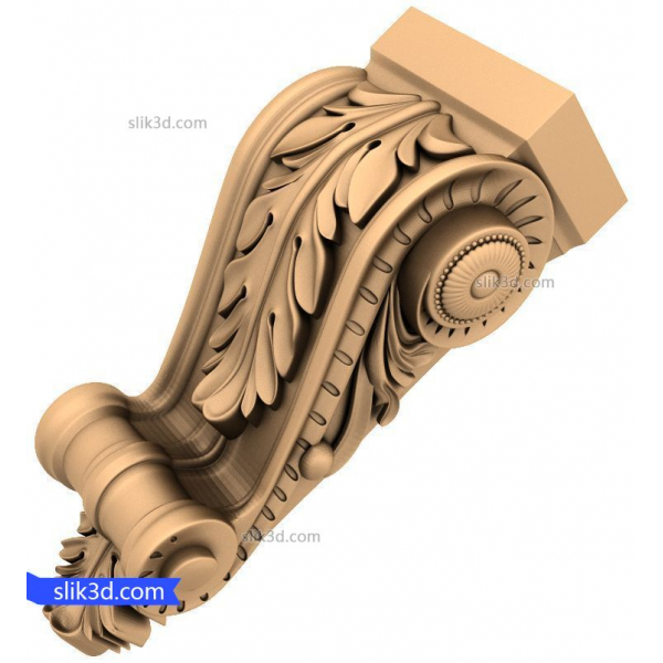 Ornate Acanthus Corbel 3D STL Model for CNC Ornate Acanthus Corbel 3D STL Model for CNC