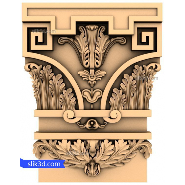 Acanthus Harmony Kapitell - 3D-Modell für CNC Acanthus Harmony Kapitell - 3D-Modell für CNC
