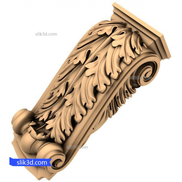 Renaissance Acanthus Bracket 3D Model Renaissance Acanthus Bracket 3D Model