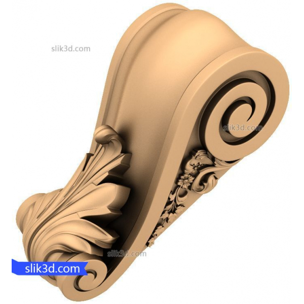 Elegance Corbel 3D Model - STL for CNC and 3D Printing Elegance Corbel 3D Model - STL for CNC and 3D Printing