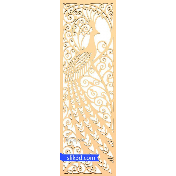 Majestic Peacock Panel - 3D Model for CNC and 3D Printing Majestic Peacock Panel - 3D Model for CNC and 3D Printing
