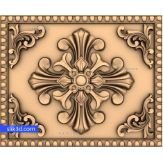Majestatyczny panel 3D z kwiatowym krzyżem