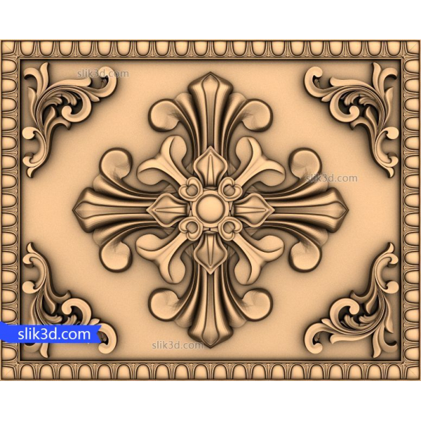 Majestic Floral Cross 3D Panel for CNC and 3D Printing Majestic Floral Cross 3D Panel for CNC and 3D Printing