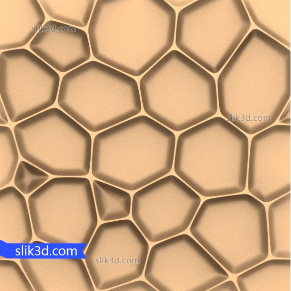 Organický šestihranný stěnový panel 3D model STL Organický šestihranný stěnový panel 3D model STL